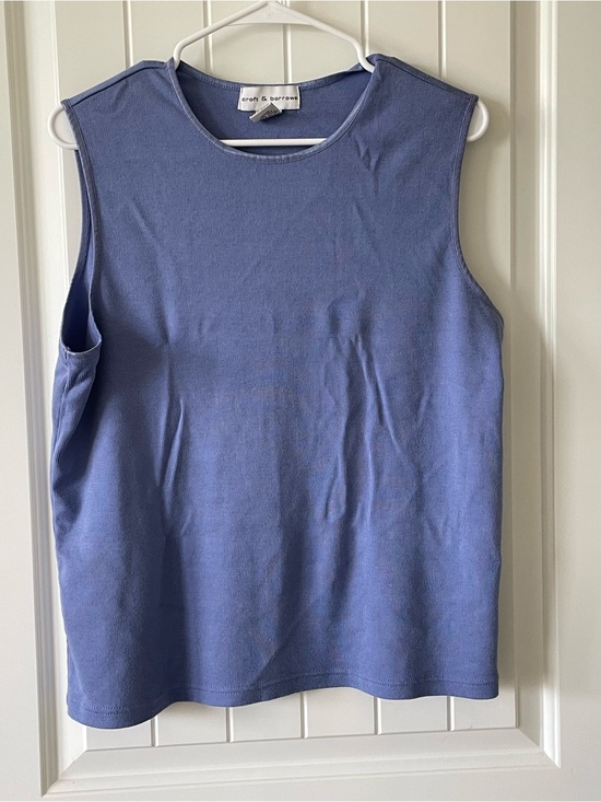 croft & barrow Tops - croft & barrow Lavender-Blue Cotton Sleeveless Tank